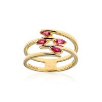 Anillo en oro con Espinela roja de Birmania (de Melo)