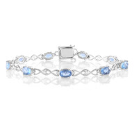 Brazalete en plata con Fluorita de color cambiante