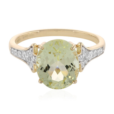 Anillo en oro con Cuncita verde menta