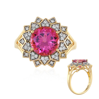 Anillo en oro con Turmalina neón del Congo (D'vyere)