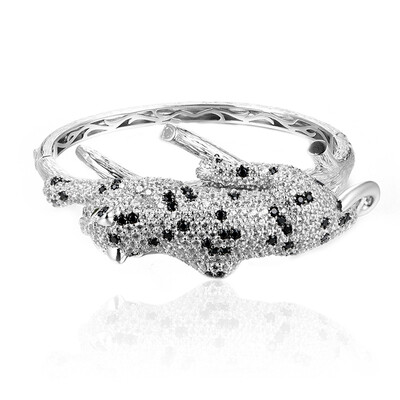 Brazalete en plata con Diópsido de Rusia (Dallas Prince Designs)