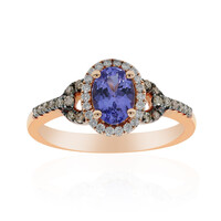 Anillo en oro con Tanzanita AAA