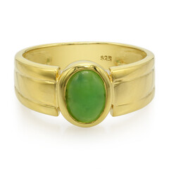 Anillo en plata con Crisoprasa imperial