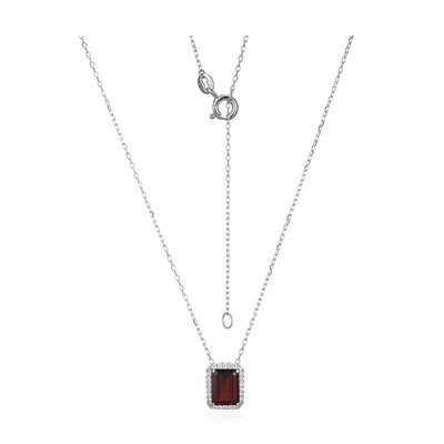 Collar en plata con Granate de Mozambique