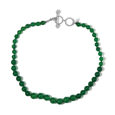 Collar en plata con Ágata verde (Dallas Prince Designs)