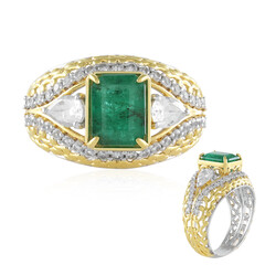 Anillo en plata con Esmeralda de Zambia (Gems en Vogue)