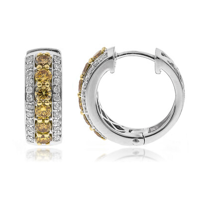 Pendientes en oro con Diamante naranja SI2 (CIRARI)