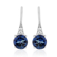 Pendientes en plata con Topacio azul royal