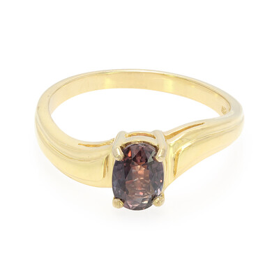 Anillo en plata con Zafiro color cambiante no calentado