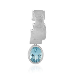 Colgante en plata con Topacio azul cielo