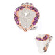 Anillo en plata con Granate púrpura cambiante (Gems en Vogue)