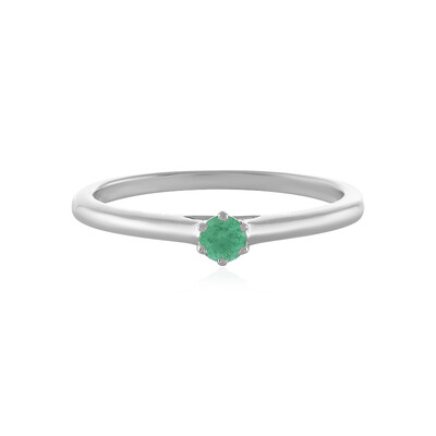 Anillo en plata con Esmeralda de Rusia