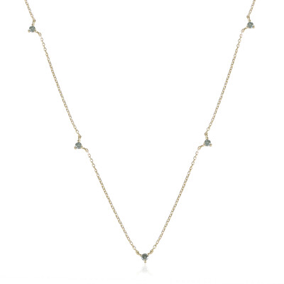 Collar en oro con Diamante azul cielo I2 (de Melo)