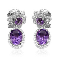 Pendientes en plata con Amatista (Dallas Prince Designs)