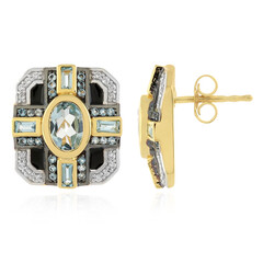 Pendientes en plata con Topacio azul cielo