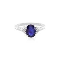 Anillo en plata con Zafiro azul de Madagascar