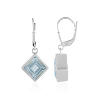 Pendientes en plata con Topacio azul cielo