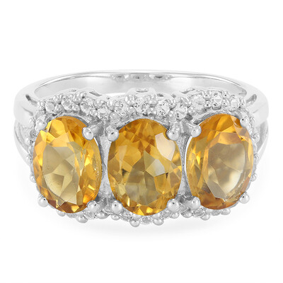 Anillo en plata con Citrino