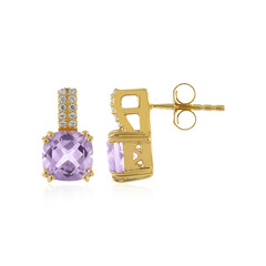 Pendientes en plata con Amatista Rosa de Francia