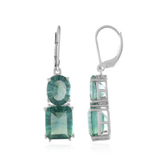 Pendientes en plata con Fluorita verde