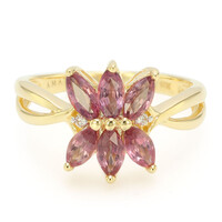 Anillo en oro con Zafiro Padparascha no calentado (AMAYANI)