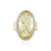 Anillo en plata con Quarzo limón