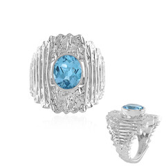 Anillo en plata con Topacio de Marambaia (de Melo)