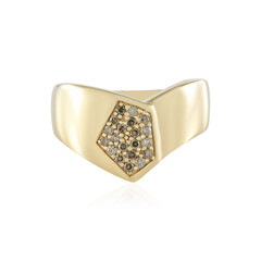 Anillo en plata con Diamante chocolate I2