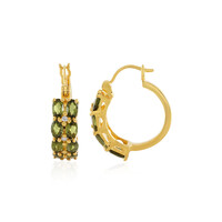 Pendientes en plata con Moldavita