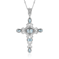 Collar en plata con Topacio azul cielo (Dallas Prince Designs)