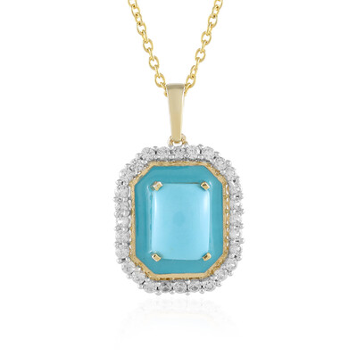 Colgante en plata con Turquesa bella durmiente