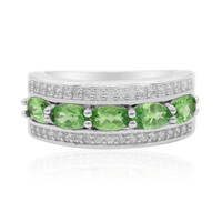 Anillo en plata con Tsavorita
