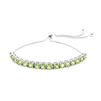 Brazalete en plata con Peridoto de Birmania
