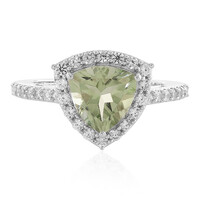 Anillo en plata con Amatista verde
