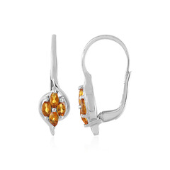 Pendientes en plata con Citrino