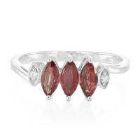 Anillo en plata con Rubí de Malawi