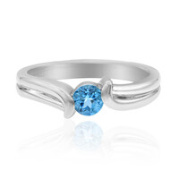 Anillo en plata con Aguamarina Santa María