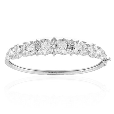 Brazalete en plata con Topacio blanco