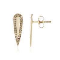 Pendientes en oro con Diamante I3 champán (de Melo)