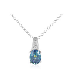 Collar en plata con Topacio mísitico azul paloma