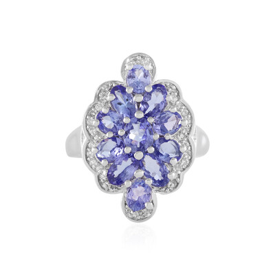 Anillo en plata con Tanzanita