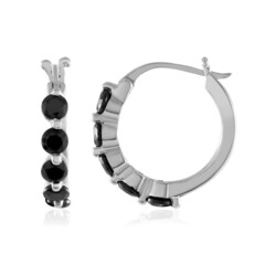 Pendientes en plata con Espinela negra