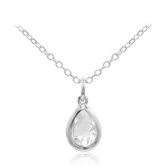 Collar en plata con Topacio blanco