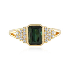 Anillo en plata con Turmalina verde Benedito