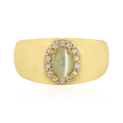 Anillo en plata con Crisoberilo ojo de gato