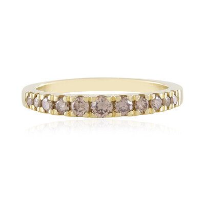 Anillo en oro con Diamante champán SI1