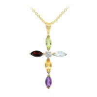 Collar en plata con Granate de Mozambique