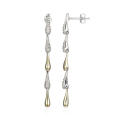 Pendientes en plata con Topacio blanco (Adela Silber)