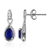 Pendientes en plata con Espinela azul royal