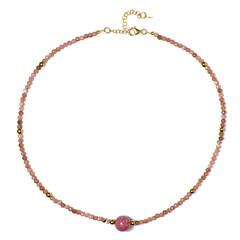 Collar en plata con Rodonita